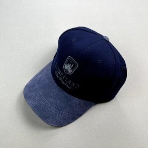 Vintage Disneyland Resort Hat Cap Strapback Navy Blue Mickey Mouse Castle 90s